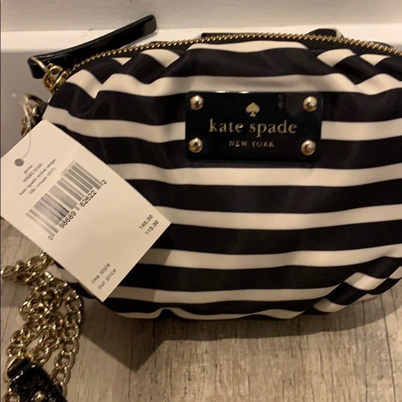 kate spade Bags Small Triped White And Black Kate Spade Purse Poshmark